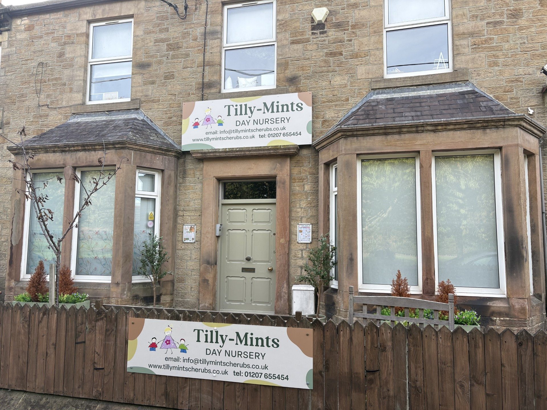 The front of Tilly-Mints Day Nursery on Queens Road, Blackhill